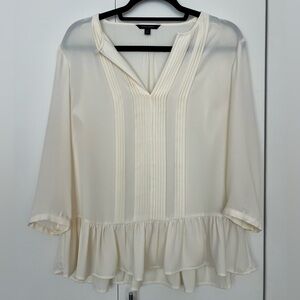 Banana Republic Drop Waist Cream Blouse